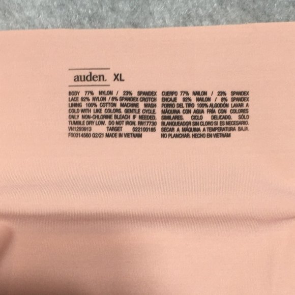 Auden Women's 3 pack Hipster Underwear XL Lace Accents Pink Peach Brown - Picture 9 of 10